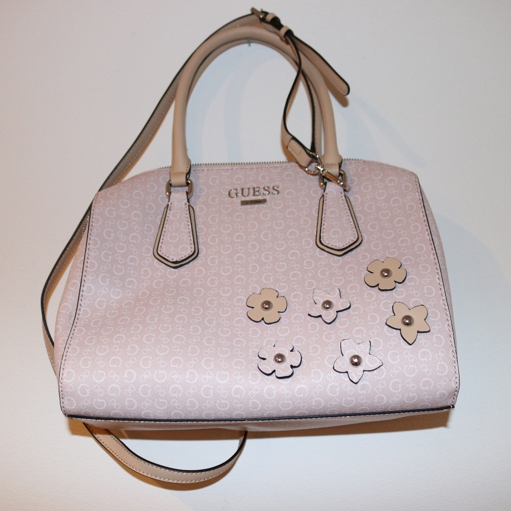 Pink Guess Purse with Shoulder Strap